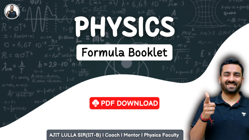 JEE Physics Formula Booklet PDF Download